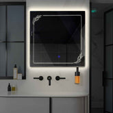 LED Spiegel Quadratisch | Touch-Schalter | Neutralweißes Licht - Reyze Seria Good Vibes Model 1